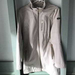 Calvin Klein coat with fur trim hood